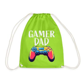 Graphismes de manette Gamer Dad - Sac de sport léger - vert néon - Devant