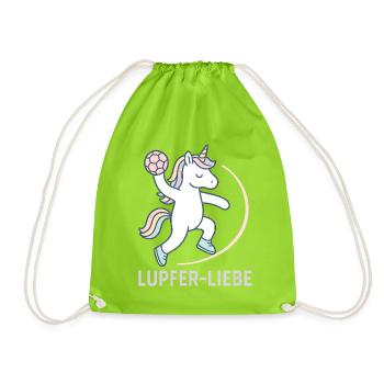 Licorne Handball Lupferliebe, lancer tendre - Sac de sport léger - vert néon - Devant