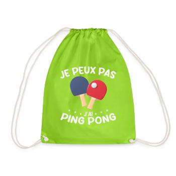 Je Peux Pas J'ai Ping Pong - Sac de sport léger - vert néon - Devant
