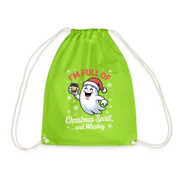 Whiskey Spirit Christmas Cheer - Drawstring Bag - neon green - Front