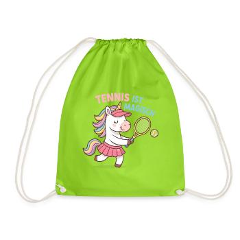 Le tennis est magique, fille licorne, magie - Sac de sport léger - vert néon - Devant