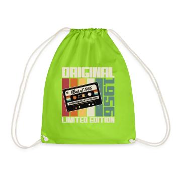 Original 1956 Vintage Vintage Anniversaire Rétro - Sac de sport léger - vert néon - Devant