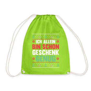 Noël du Père Noël - Sac de sport léger - vert néon - Devant