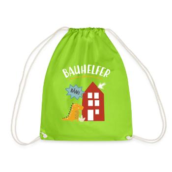 Construction Workers House Construction Construction Craftsmen - Drawstring Bag - neon green - Front