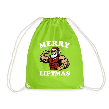 Joyeux Noël, Joyeux Père Noël, Où - Sac de sport léger - vert néon - Devant
