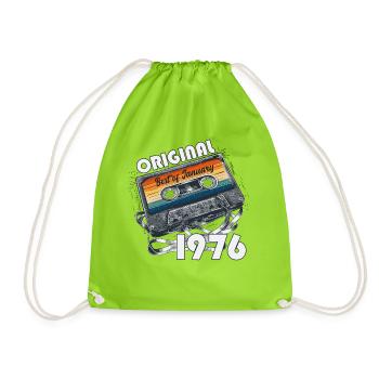 Cassette du 50e anniversaire janvier 1976 - Sac de sport léger - vert néon - Devant