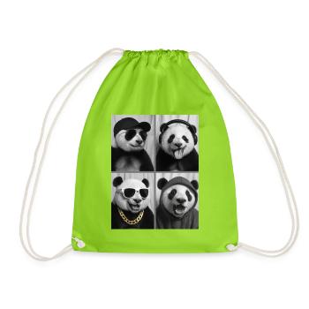 Panda - Turnbeutel - Neongrün - Vorne