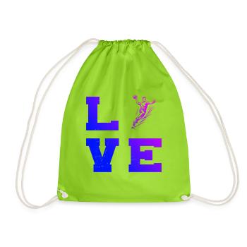 Handball Power Handball Conception pour hommes - Sac de sport léger - vert néon - Devant
