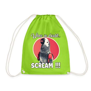 Idée de cadeau humoristique pour les gardiens de perroquets - Sac de sport léger - vert néon - Devant