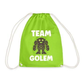 Team golem - Drawstring Bag - neon green - Front