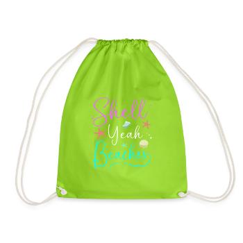 Shell collector shell - Drawstring Bag - neon green - Front