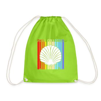 Shell Shell Collector - Drawstring Bag - neon green - Front