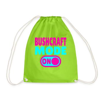 Bushcraft Mode ON – Waldleben einschalten - Turnbeutel - Neongrün - Vorne