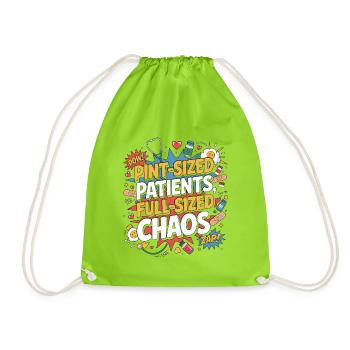 Infirmière pédiatrique Patients de petite taille Infirmière Infirmière - Sac de sport léger - vert néon - Devant