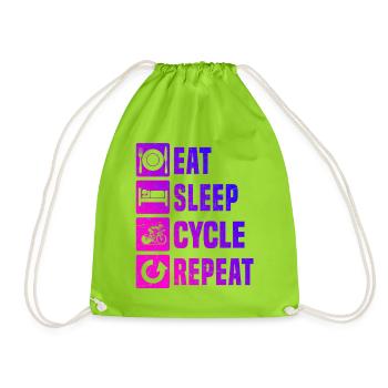 Vélo de route parfait pour tous les vélos de route - Sac de sport léger - vert néon - Devant