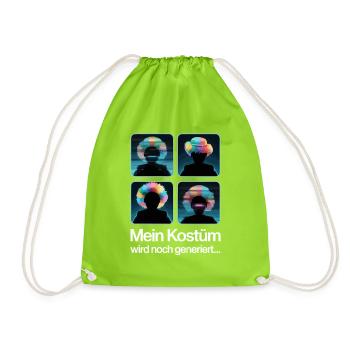 Costume is still being generated Cologne Carnival Carnival - Drawstring Bag - neon green - Front