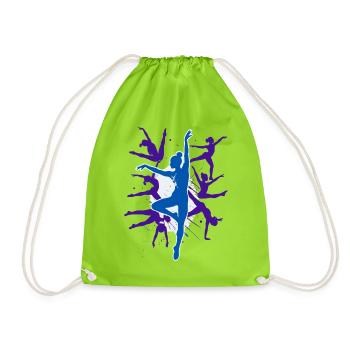 Gymnastics Gymnastics Acrobatics Artistic Gymnastics - Drawstring Bag - neon green - Front