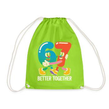 Six et Sept : Mieux ensemble - Sac de sport léger - vert néon - Devant