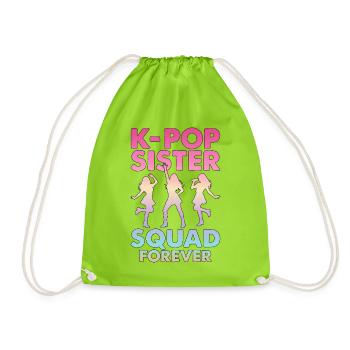 K-Pop Sister Squad Forever - Drawstring Bag - neon green - Front