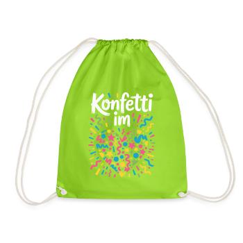 Confetti in the Heart Carnival Costume Women's Carnival - Drawstring Bag - neon green - Front
