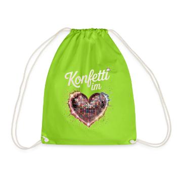 Confetti in the Heart Carnival Costume Women's Carnival - Drawstring Bag - neon green - Front