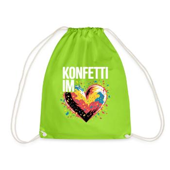 Confetti in the Heart Carnival Costume Women's Carnival - Drawstring Bag - neon green - Front