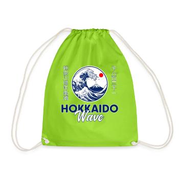 Hokkaido Wave Küstenkultur - Turnbeutel - Neongrün - Vorne