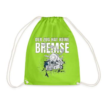 The train has no brakes - Party Malle - Drawstring Bag - neon green - Front
