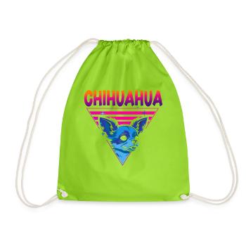 Chihuahua Chihuahueño 80s 90s - Drawstring Bag - neon green - Front