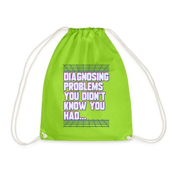 Nurse Practitioner Diagnosing Problems Nursing - Turnbeutel - Neongrün - Vorne