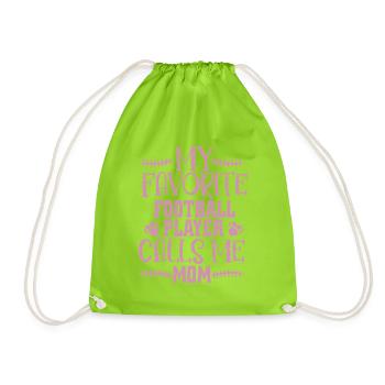 Mon joueur de football préféré m’appelle maman saison - Sac de sport léger - vert néon - Devant