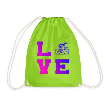 Roadbike Fokus pur - Turnbeutel - Neongrün - Vorne