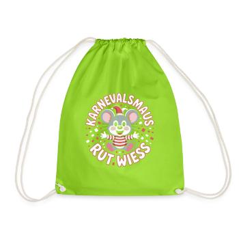 Carnival Mouse Rut Wiess Cologne Cologne Cologne Carnival Mouse - Drawstring Bag - neon green - Front