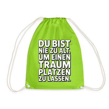 Conception de Dream Burst Never Too Old - Sac de sport léger - vert néon - Devant