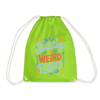 Dictions de transpiration Drôle de cadeau de transpiration - Sac de sport léger - vert néon - Devant
