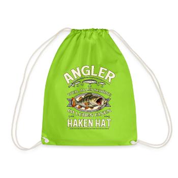 Cadeau de pêche pour pêcheur Man Angler - Sac de sport léger - vert néon - Devant