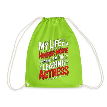 Ma vie est un film d’horreur - Halloween - Sac de sport léger - vert néon - Devant