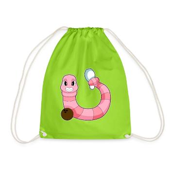 Wurm Bowling Bowlingkugel Pin - Turnbeutel - Neongrün - Vorne