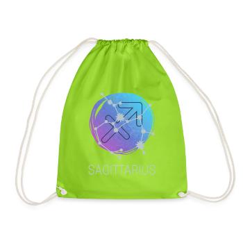 Sagittaire Sagittaire Conception du zodiaque - Sac de sport léger - vert néon - Devant
