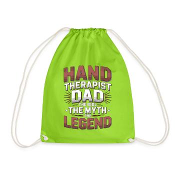 Hand Therapist Dad The Idol The Physical Therapist - Drawstring Bag - neon green - Front