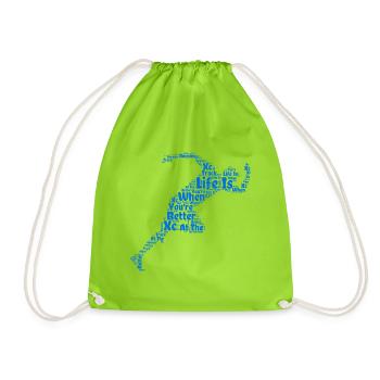 Lustiges XC Running Geschenk XC Runner Edition - Turnbeutel - Neongrün - Vorne