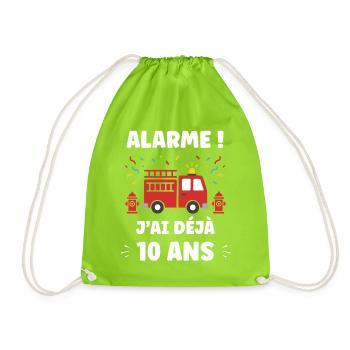 10 ans - Sac de sport léger - vert néon - Devant