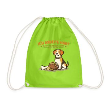 Je travaille dur pour que mon chien se sente bien - Sac de sport léger - vert néon - Devant