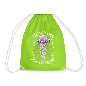 Papagei Sprüche Papagei Lustiges Papagei Geschenk  - Turnbeutel - Neongrün - Vorne