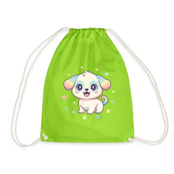 Pastel Star Pup - Sac de sport léger - vert néon - Devant