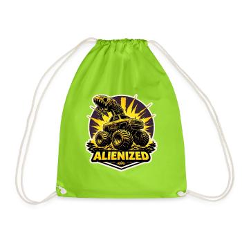 Alienized Monster Truck - Drawstring Bag - neon green - Front
