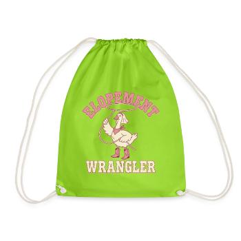 Elopement Gans Western Design - Turnbeutel - Neongrün - Vorne