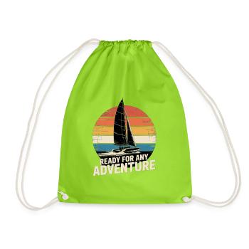 Régate Voile Chemise Voilier, Équipage de Yacht - Sac de sport léger - vert néon - Devant