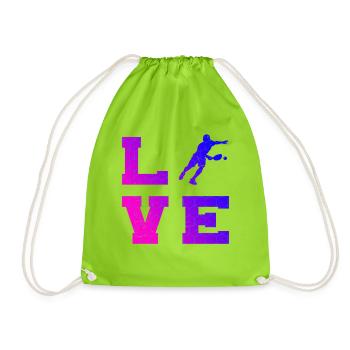 Pickleball Trainer Gift Idea for Birthday - Drawstring Bag - neon green - Front