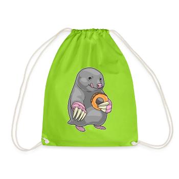 Donut Taupe - Sac de sport léger - vert néon - Devant